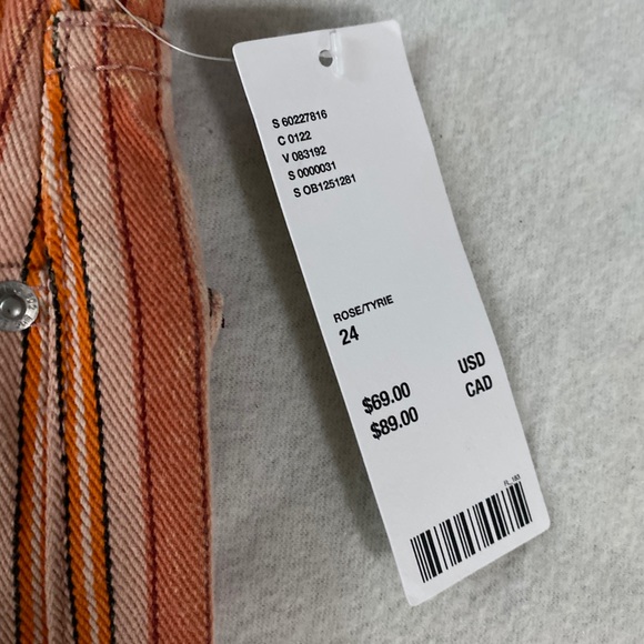 Urban Outfitters Super cool striped mom jeans pant W24 - Picture 4 of 4